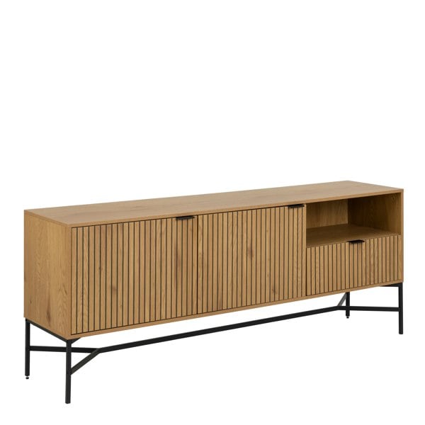 Furniture To Go Jaipur Sideboard with  2 Doors and 1 Drawer in Black