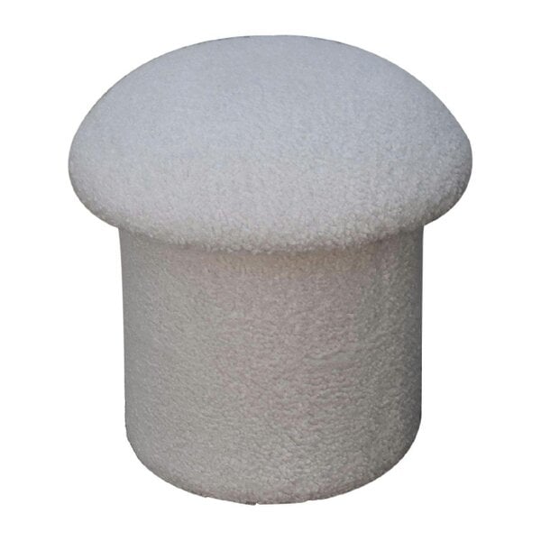 Wyld Haus Sarlat White Boucle Mushroom Footstool