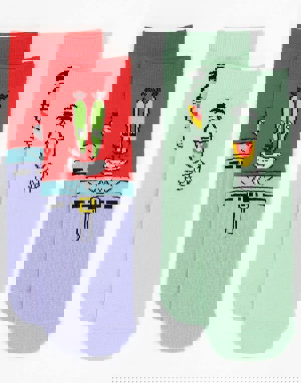 SpongeBob SquarePants Unisex Kids Multicoloured Multi-Character Graphics Calf Socks Set of 5