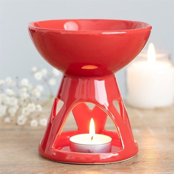 Serano Red Deep Bowl Oil Burner and Wax Warmer