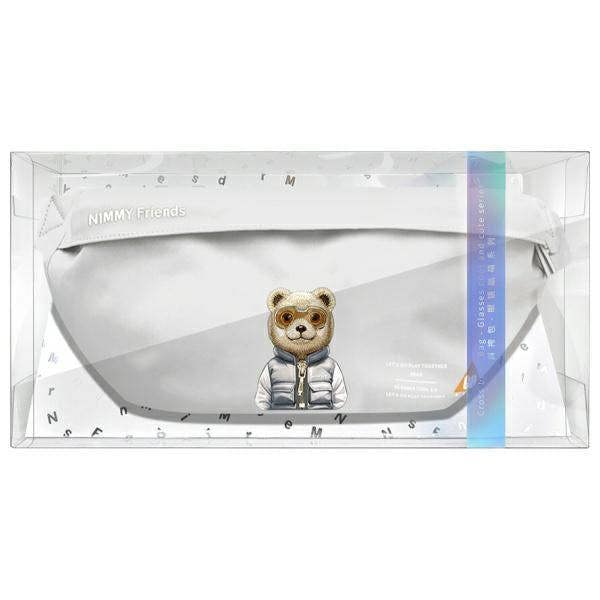 Nimmy Friends Cool & Cute 2.0 Bear Shoulder Crossbody Bag Grey - N-KM-XB-011