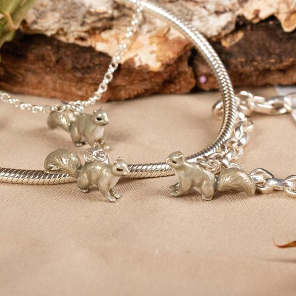 Mylee London Squirrel Necklace - Enamelled Sterling Silver