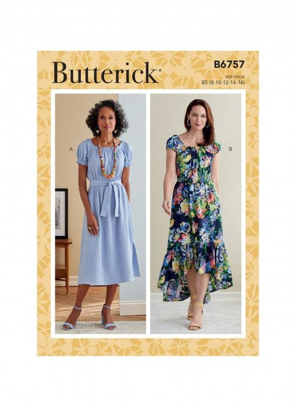 Butterick Sewing Pattern 6757, Dresses for Women, B5 (8-10-12-14-16) - Easy