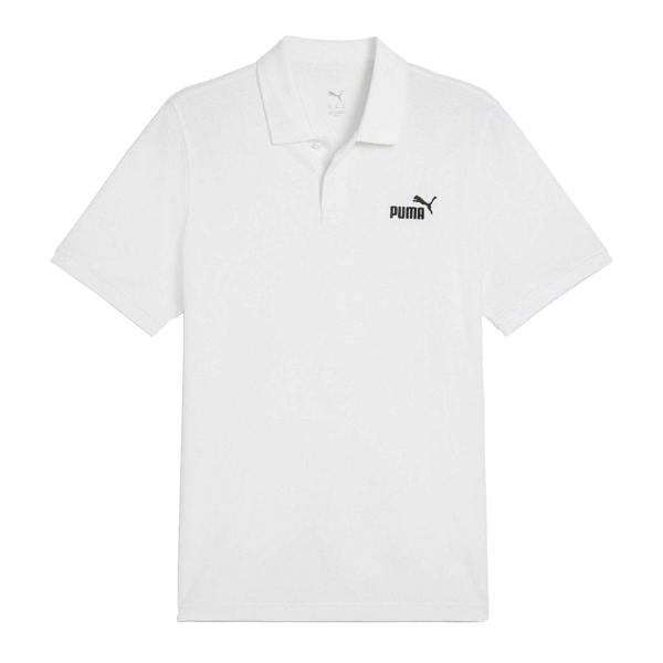 Puma Mens Logo Pique Classic Polo Shirt - White - 