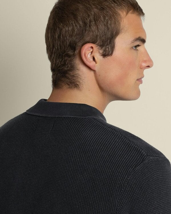 Larsson & Co Gaerum - Vintage Wash Long Sleeve Polo Shirt