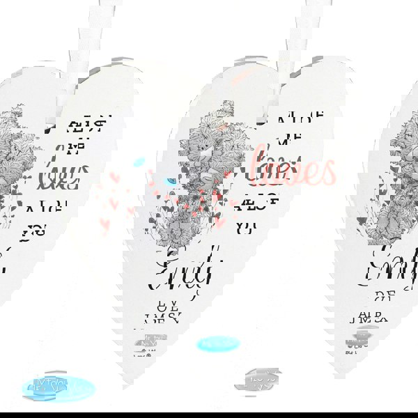 Personalised Memento Company Personalised Me to You Valentine Wooden Heart Decoration