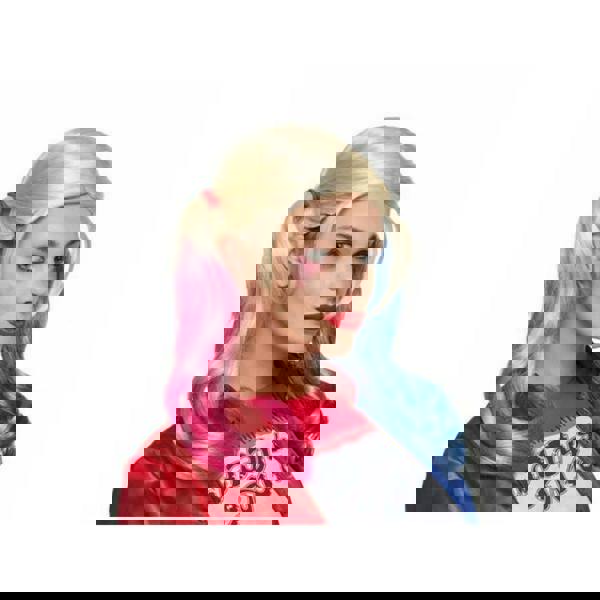 Bristol Novelty Unisex Adult Harley Quinn Wig - Cream/Pink/Blue - 