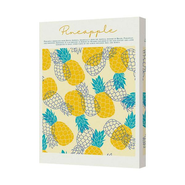 Benjamin Tate Design Pineapple Canvas Wall Art Print With Deep Wooden Frame