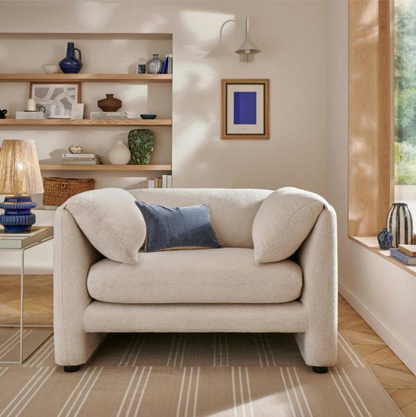 The Great Sofa Company Carter Armchair, Boucle Cream
