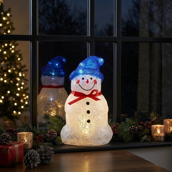 Garden Greatness LED Battery Operated Snowman Light Ornament