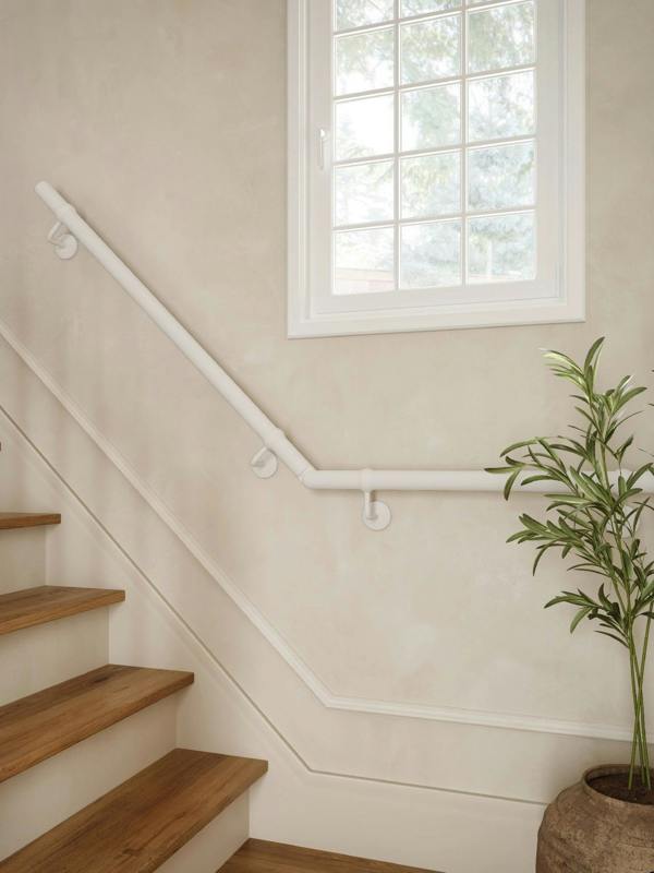 Handrails Direct Edstone Matt White Quarter Landing Handrail