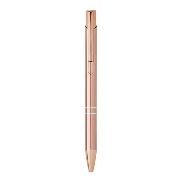 MidOcean Bern Rose Recycled Aluminium Ballpoint Pen - Beige/Red - 