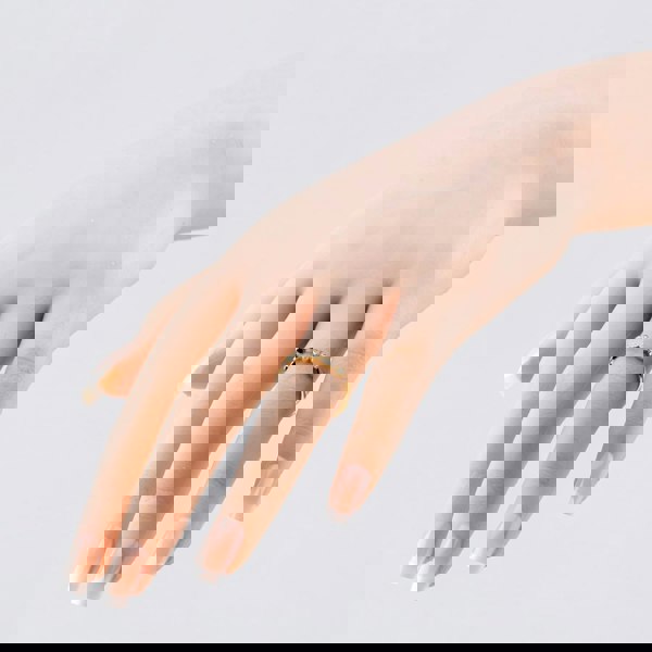 T. H. Baker 9ct Yellow Gold 0.07ct Marquise & Brilliant Cut Diamond Ring THR12012