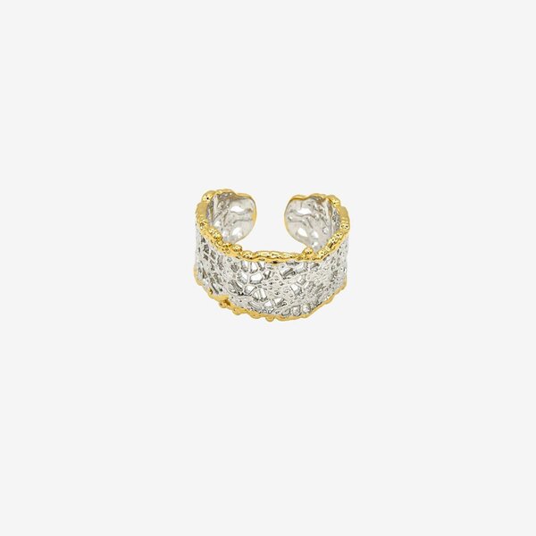 Uchi & Soto Kin Mixed Metal Filigree Ring