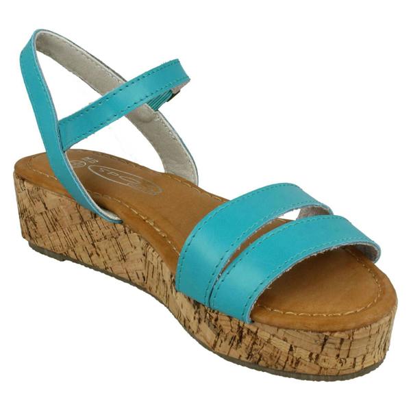 Spot On Ladies Spot On Cork Flatform Sandal