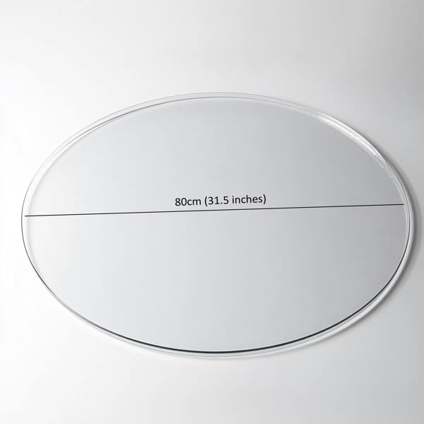 Nicoman PVC Round Table Protector Mat - Transparent / Frosted
