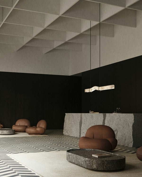 Kelly Wearstler Alabaster Signature Luxury Lineal LED Pendant Light