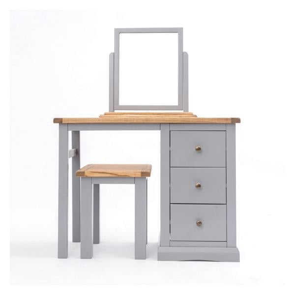 Rocca 3 Drawer Dressing Table Set Brass Knob