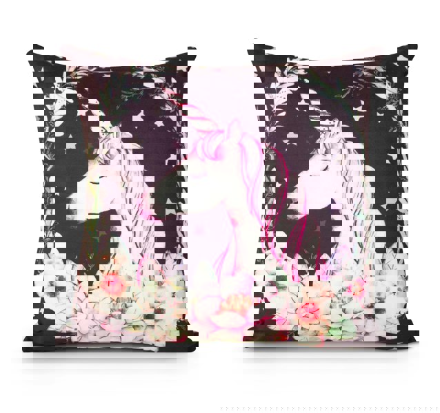 Velosso Colourful Unicorn Printed Cushion - 43cm x 43cm