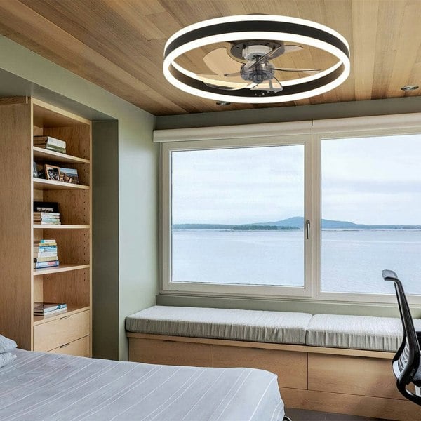 Contemporary Ceiling Fan with LED Lights and Smart Control Living and Home 