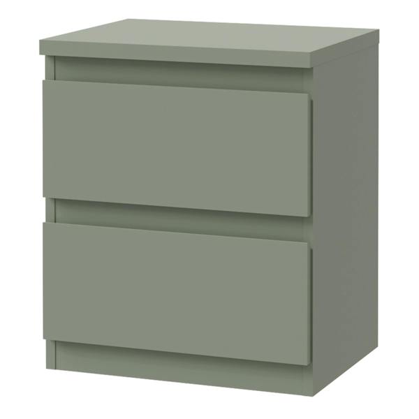 Furniture To Go Edmore 2 Drawer Bedside Table in Sage Green