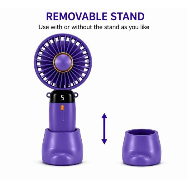 Dyzi Portable Handheld Mini Fan Rechargeable with Stand USB C 3 Speed