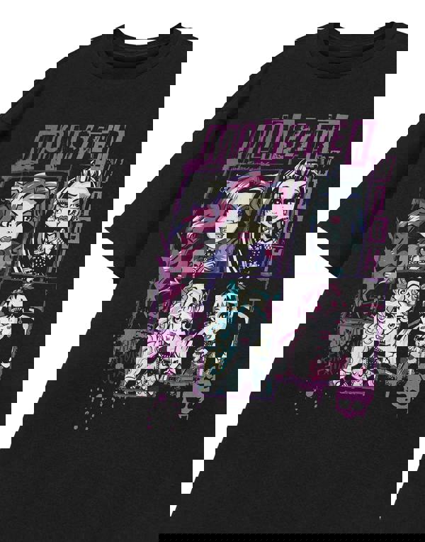 Monster High Womens Black Alumni Reunion Tour Short Sleeved T-Shirt