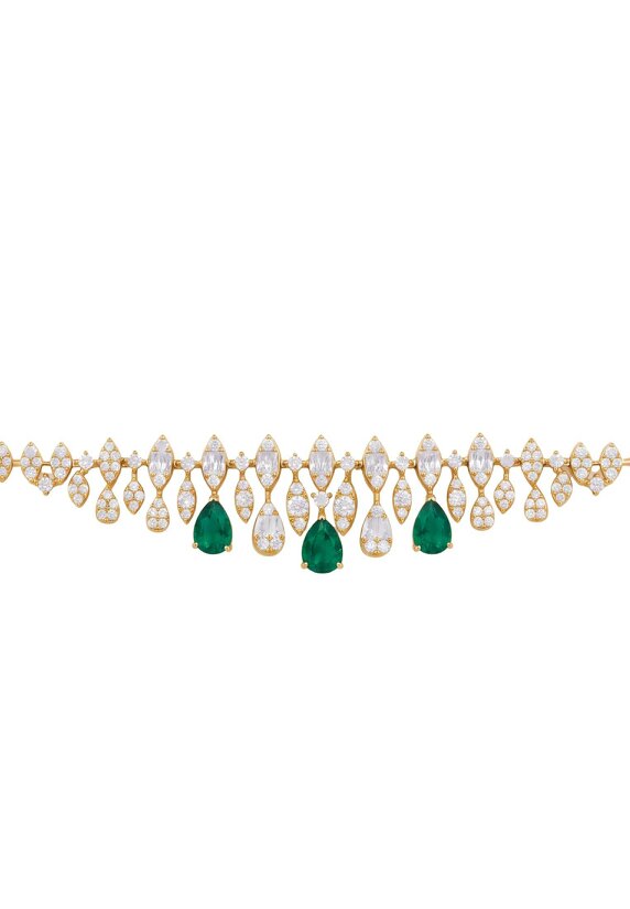 Latelita Duchess Emerald Tennis Bracelet Gold