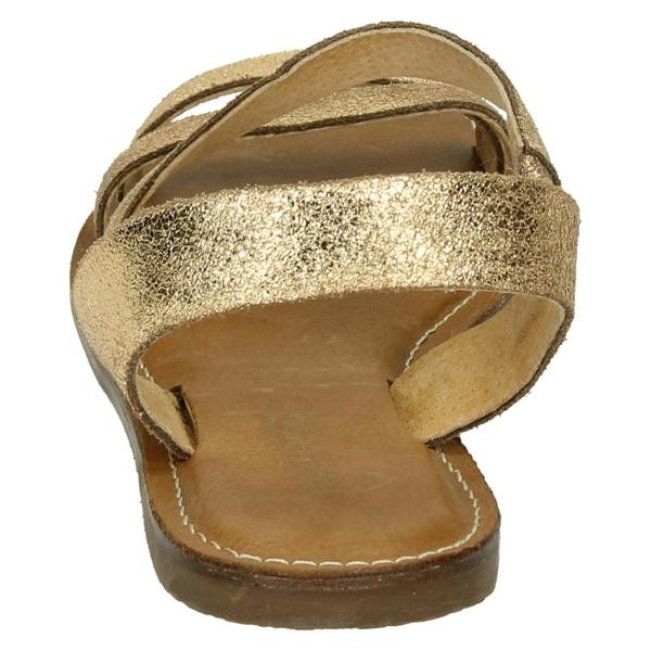 Leather Collection Ladies Leather Collection Flat Y Strap Slingback Mule