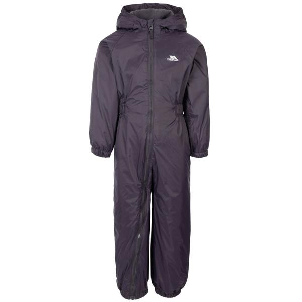 Trespass Childrens/Kids Button Rain Suit - Dark Grey - 