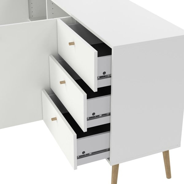 Furniture To Go Cumbria Sideboard 2 Doors + 3 Drawers White