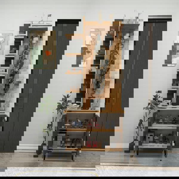 Destina Home Lefteris Hallway Coat Rack with Shelves