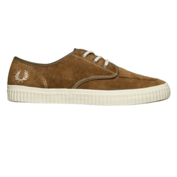 Fred Perry Low Suede Ealing Leather Mens Trainers - Brown