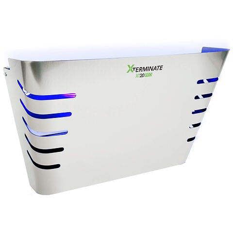 Xterminate LED Wall Mounted Sticky Fly Trap Killer Glue Board Unit Electric 6W, Stainless Steel for Capturing Flies