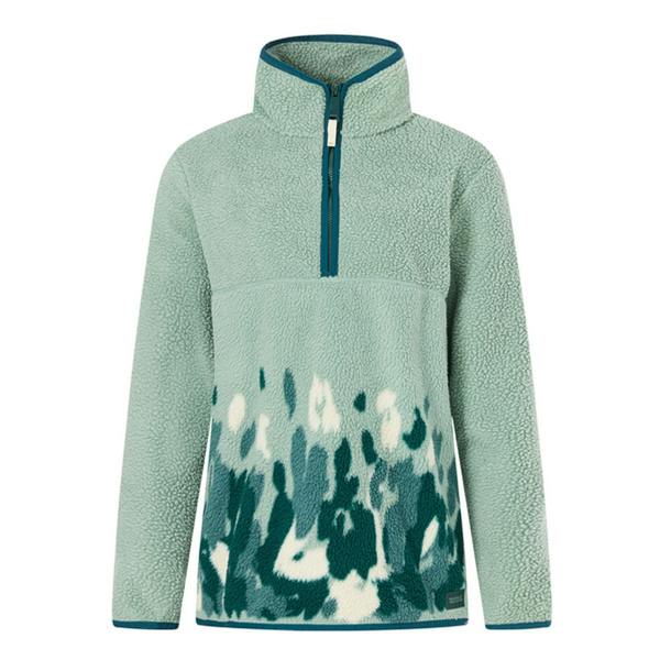 Regatta Womens/Ladies Frankie Leopard Camo Borg Half Zip Fleece Top - Glacier Green - 