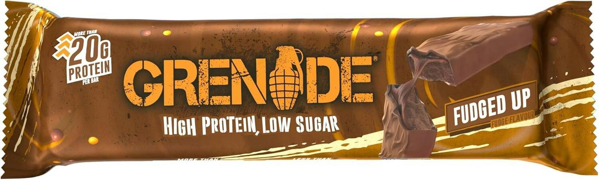 Grenade High Protein, Low Sugar Bar - Fudged Up, 12 x 60 g (Packaging May Vary)
