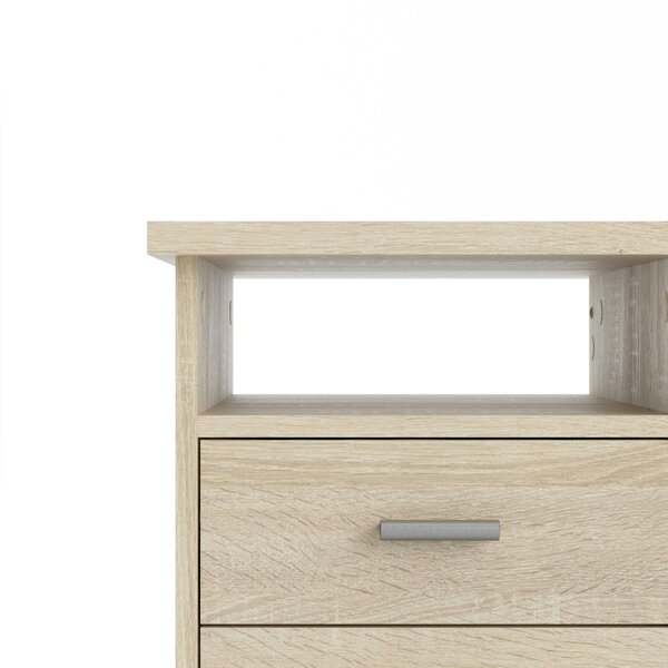 Wyld Haus Billabong Natural Oak Wood 4 Drawer Office Desk