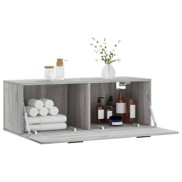 Berkfield Wall Cabinet Grey Sonoma 100x36.5x35 cm Engineered Wood