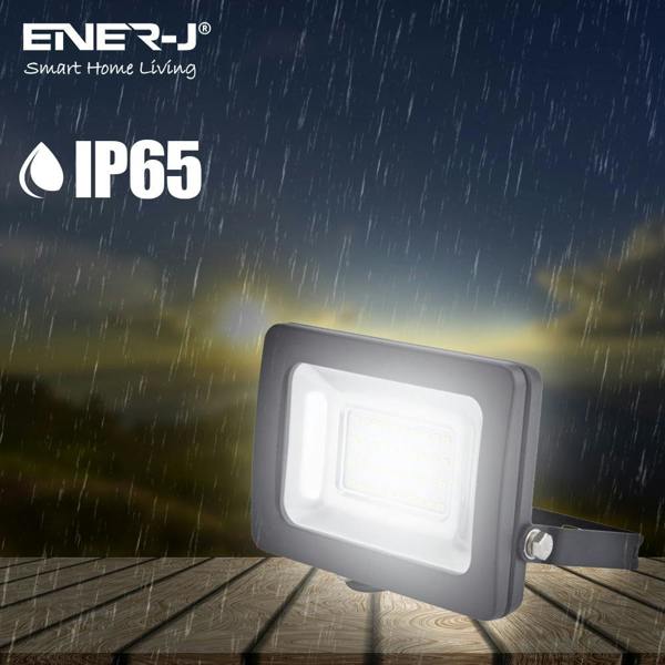 ENER-J 20 Watts LED Floodlights Non PIR Slim Line Black Body with 2 Years Warranty 6000K