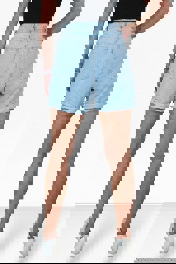 Paulo Due Women's Relaxed Mom Fit Denim Jean Shorts