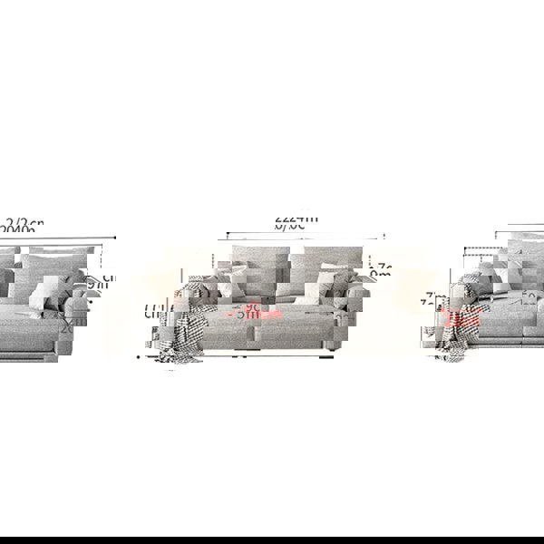 Frances Three Seater Corner, Four Seater Corner Sofa, Cotton Linen-Weilai Concept-Weilai Concept