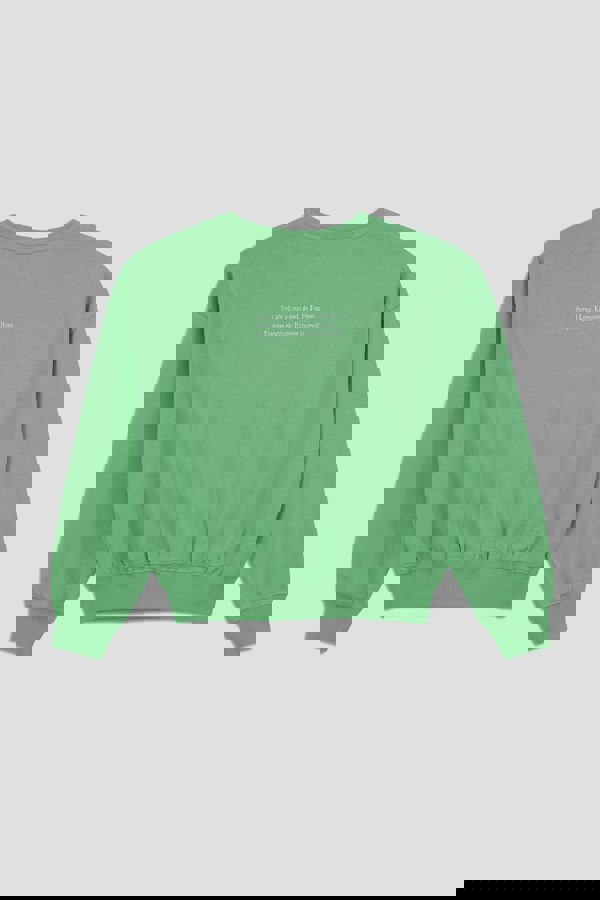 ENORSIA Ribbed Hem Cropped Sweatshirt