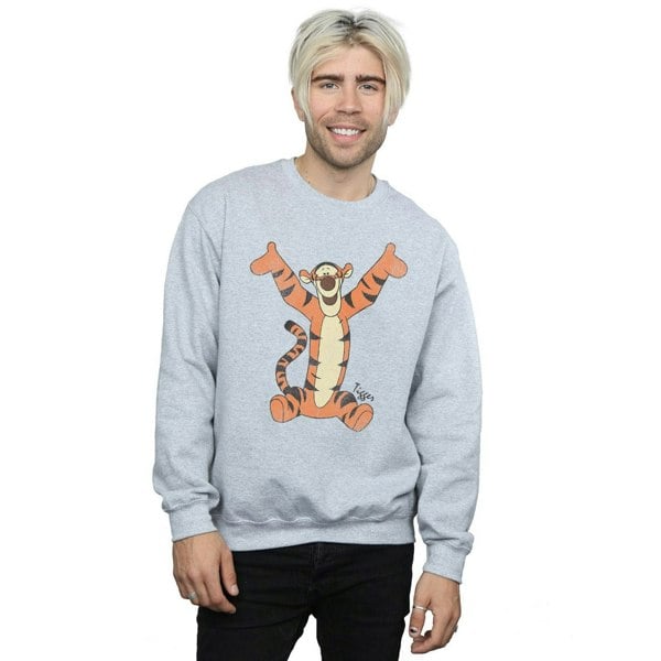 Disney Mens Winnie The Pooh Classic Tigger Sweatshirt - Sports Grey