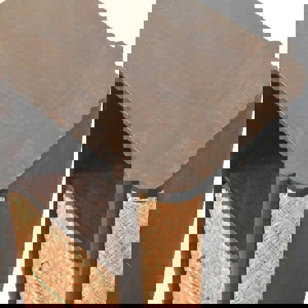 Artisan Furniture Solid Wood Rattan Curve Edge Nightstand