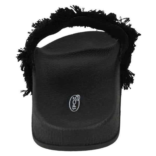 Spot On Ladies Spot On Fringe Trim Sliders