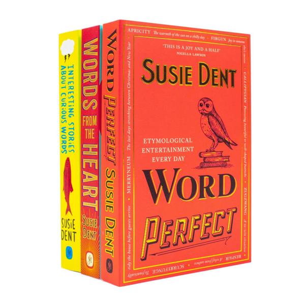 Susie Dent 3 Books Collection Set (Interesting Stories about Curious Words, Word Perfect, Words from the Heart)