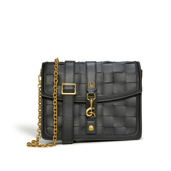 LaBante London Daisy Black Vegan Shoulder & Crossbody Bag