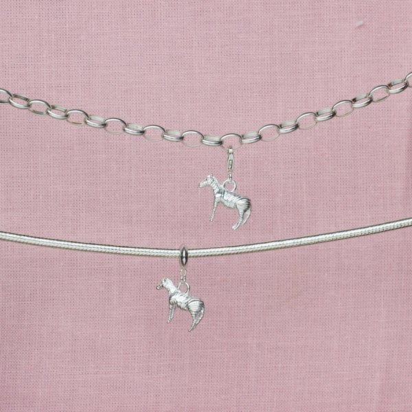 Mylee London Zebra Pendant Charm - Sterling Silver