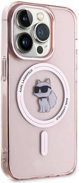 Karl Lagerfeld IML Choupette Case with MagSafe for iphone 15 Pro 6.1" Pink - KLHMP15LHFCCNOP