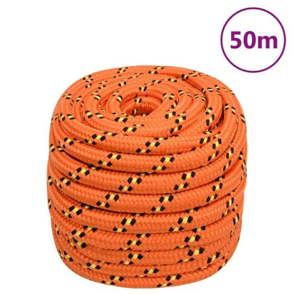 Berkfield Boat Rope Orange 20 mm 50 m Polypropylene